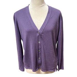 J. Jill Purple Cardigan Sweater